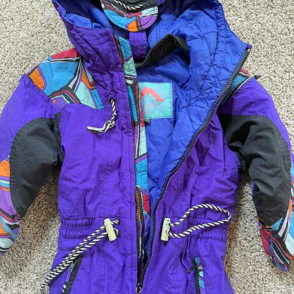 Mountain Goat Vintage Purple Ski Suit Kids Sz M - Picture 7 of 13